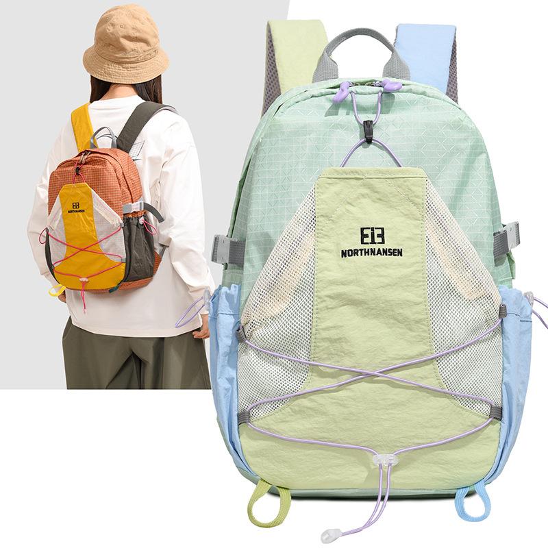 Schoolbag female ins Japanese niche simple contrasting color versatile design sports outdoor travel college student backpack