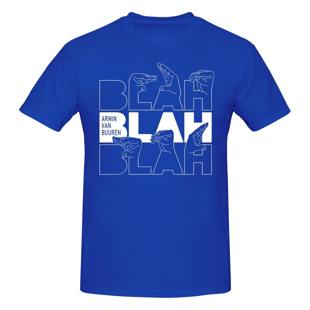 Armin Van Buuren Blah Business Casual T-Shirt Retro Minimalistisch Unifarben Basic T-Shirt