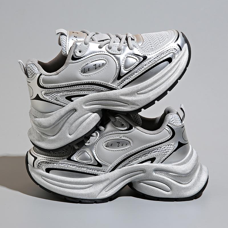 

Mesh dad shoes women s 2025 new thick-soled heightening summer breathable shoes children s versatile casual lightweight sports shoes 40