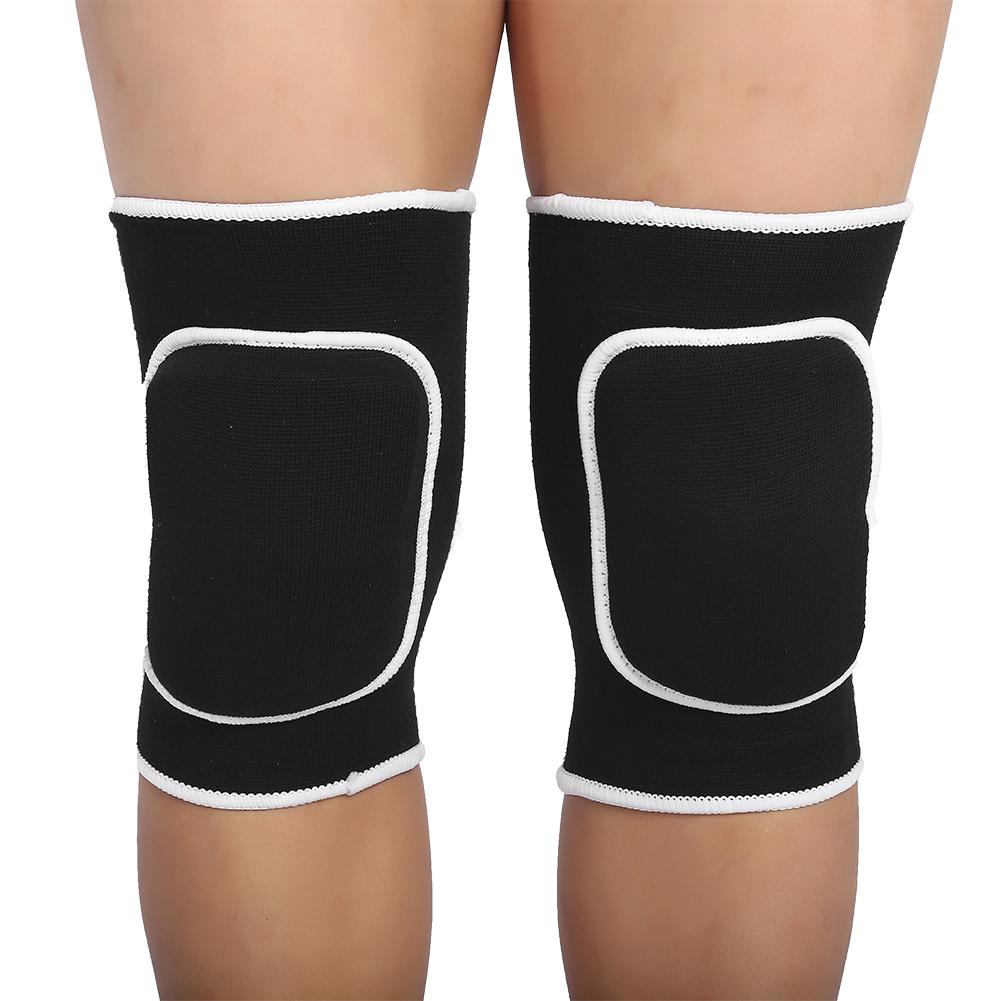 Unisex Elastiskt Knäskydd Wrap Skydd Stöd (Svart)