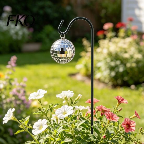 Outdoor Party Decorations Mini Disco Ball Garden Stake, Weatherproof Hanging Mirror Decoration, Flower Bed Decor Accessories Reflective