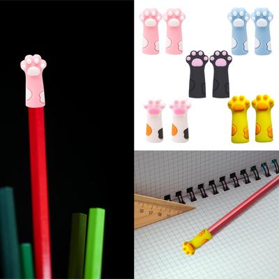 Cat Paw Knitting Pin Stoppers Gifts Reusable Silicone Knit Pin Tips Covers for Crafting Sweater Quilting Crocheting Hand Sewing