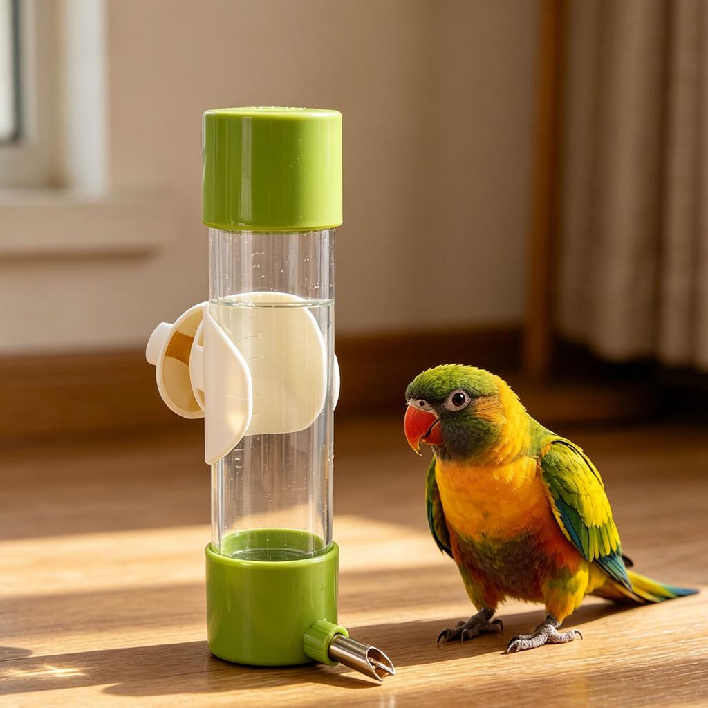Bird Water Dispenser Easy to Refill Leakproof Automatic   Water Feeder for Cockatiel Bird Cage 200ml