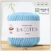 Hand-Woven Mulberry Silk Cotton Lace Yarn No. 6 for DIY Crochet & Fine Wool Projects