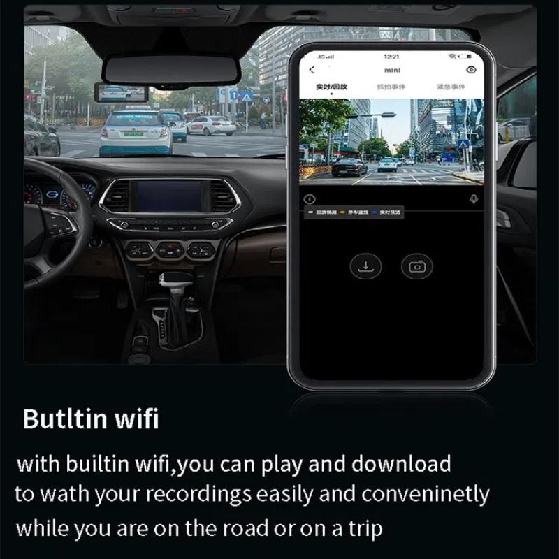 1/2/3 Channel WIFI GPS Car Dash Cam, with Dual 1080P Front AHD Rear Camera, Taxi Driving Video Recorder