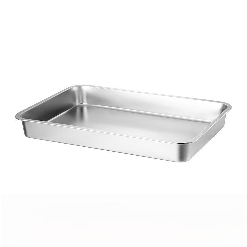 Jiyoushi Extra Thick Stainless Steel Rectangular Deep Tray