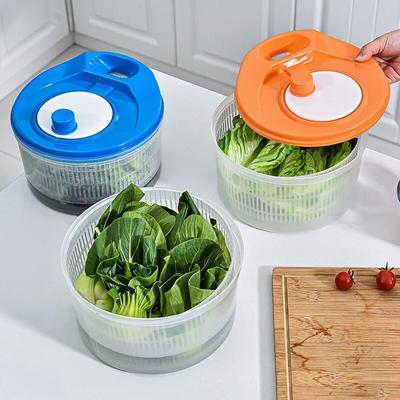 Kitchen Tools Salad Spinner Lettuce Greens Washer Dryer Drainer Crisper Strainer for Washing Drying Leafy Vegetables