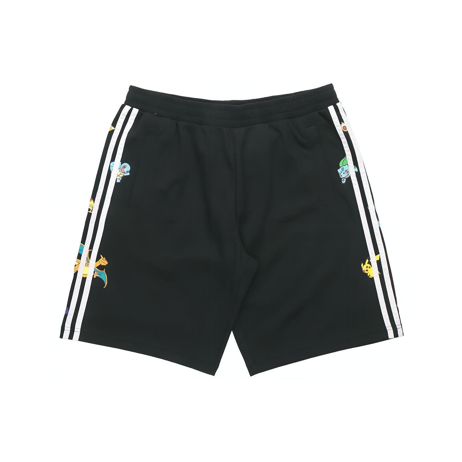 adidas neo x Pokmon Crossover Side Stripe Sports Shorts Black Men s FM0322 XXL