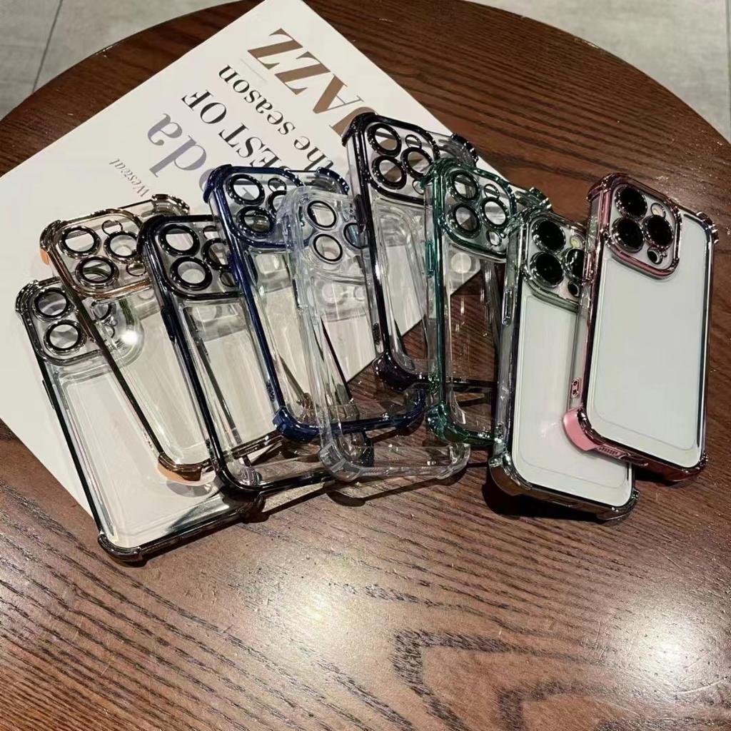 Applicable To IPhone16promax Mobile Phone Case Apple Four Corner Airbag Anti Fall 15 Transparent Lens Film 14 Protection Case