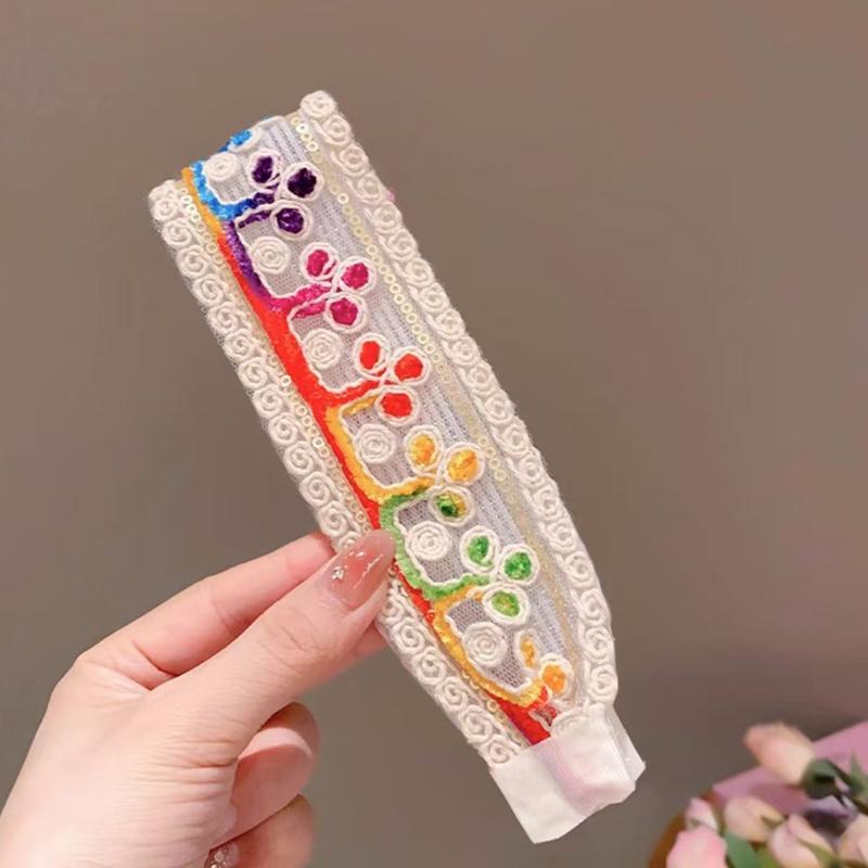 

Богемна Барвиста Пов язка на Голову з Квітами для Жінок Дівчат Літня Широка Квіткова Пов язка для Волосся Солодкі Аксесуари для Волосся Головні Убори Подарунки