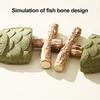1/2/3Pcs Cat Dental Toy Fishbone Shape Catnip Cat Toy Teeth Play Oral Hygiene Cleaning Breath Interactive