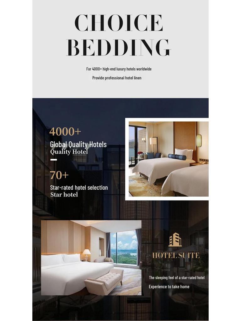 Four-Piece White Bedding Set for Hotels, Guesthouses & B&Bs: Includes Sheets and Three-Piece Duvet Cover Set