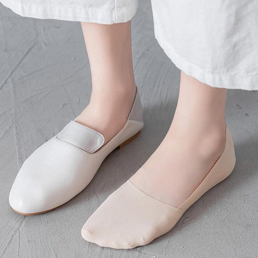 Girls Seamless Invisible Non-slip Boat Socks Women Sock Sock Slippers Ice Silk чёрный