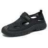 Men Closed Toe Mesh Sandals Soft Sole Elderly Dad Casual Beach Shoes