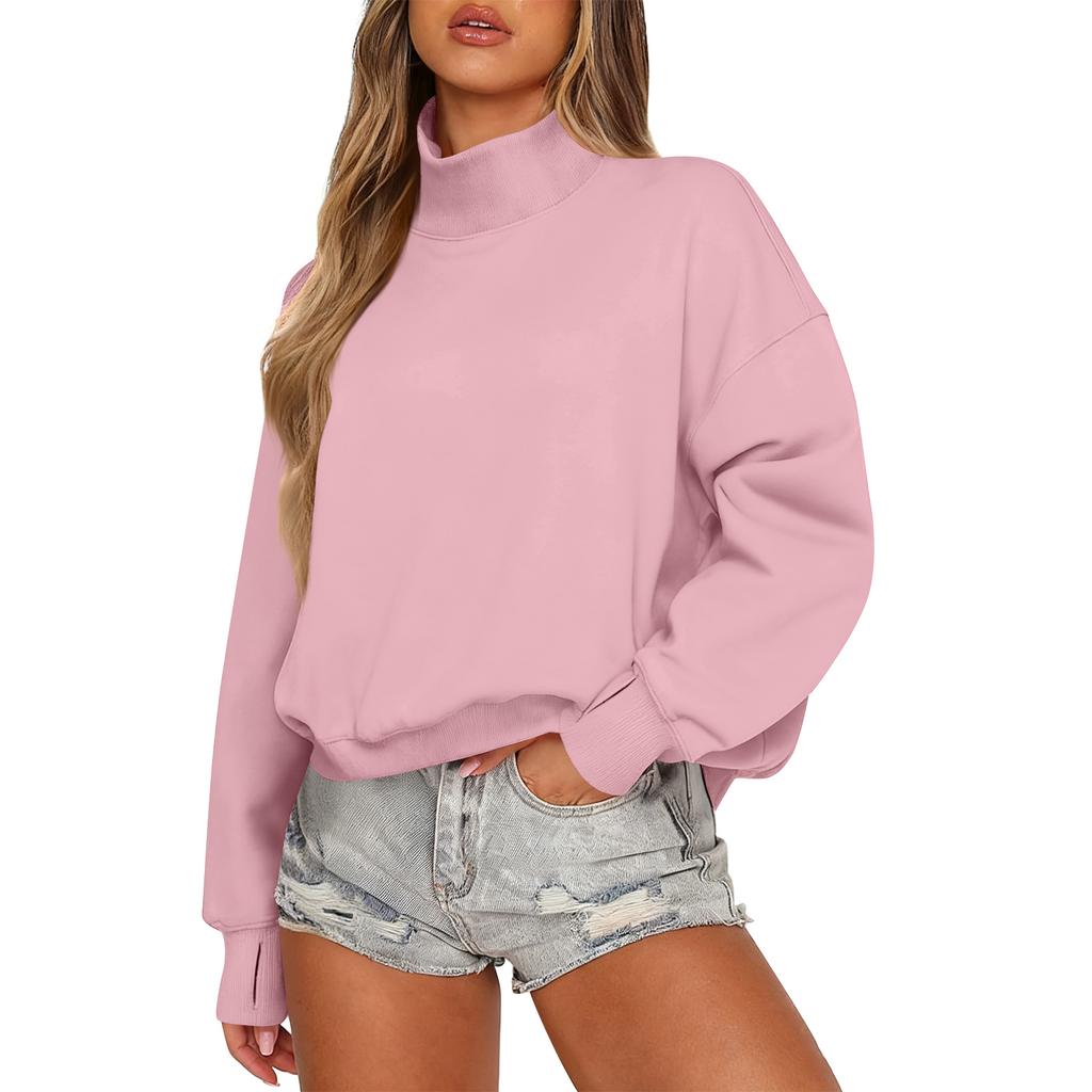 Damen Sweatshirt Langarm Lässig Bequem Locker Leicht Damen Sweatshirt