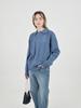 Chaenseseunoi Modal Cable Collar Knit (Blue)