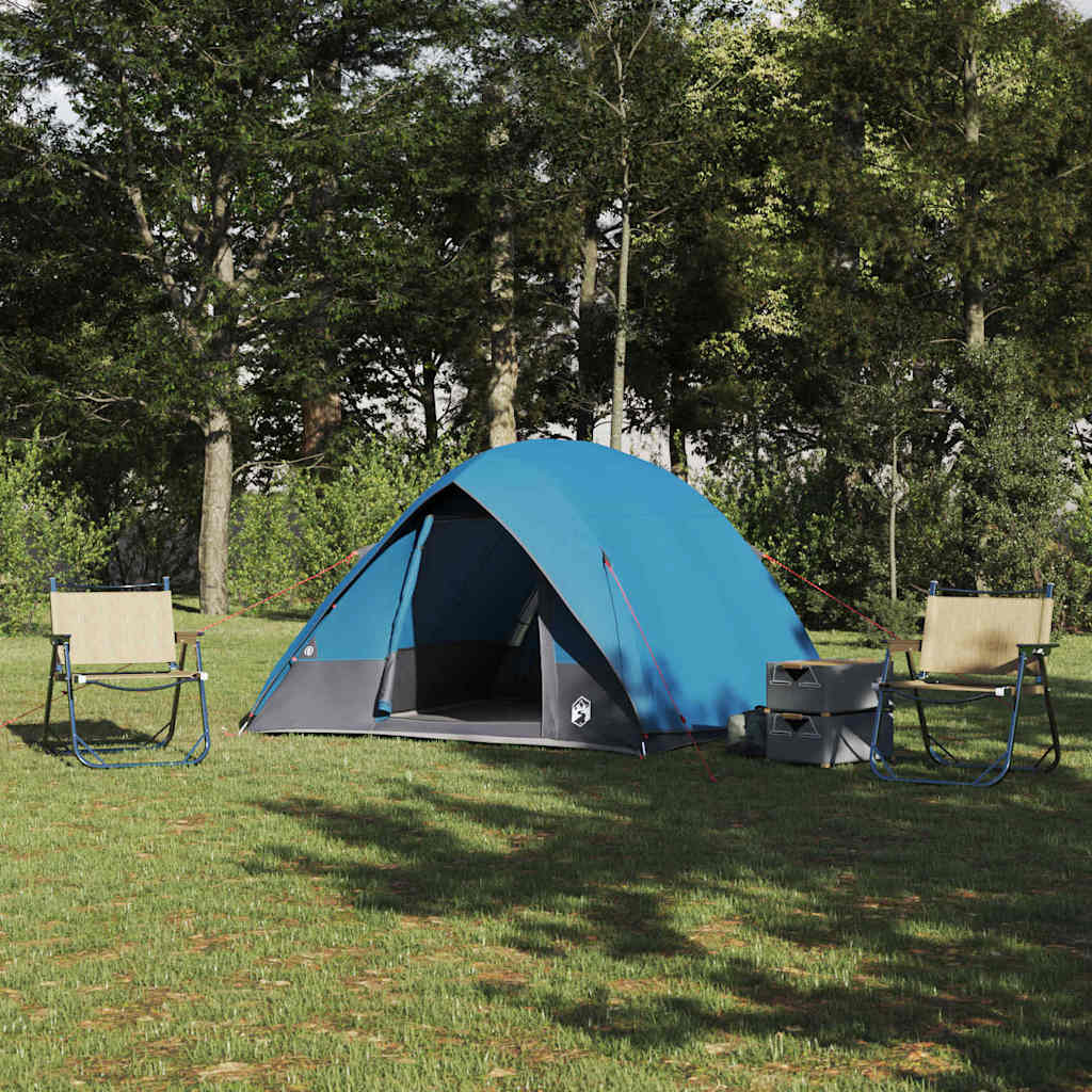 Camping Tent with Roof and Storage Blue 275 x 230 x 140 cm Taffeta