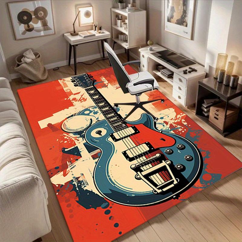 1pc. Abstract Electric Guitar Art Print Poster for Home Decor, Office Carpet, Chair Cover, Outdoor Rug Gift Ideas