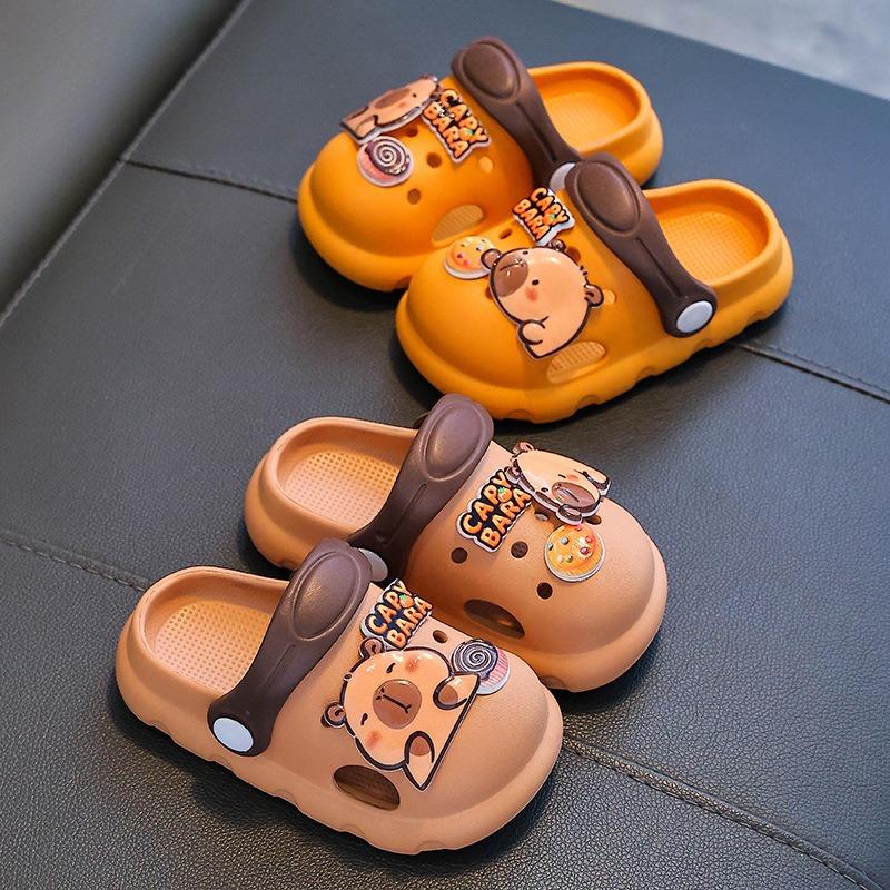 Slippers Boy Shoes, Girl Shoes, Anti-slip and Breathable Outerwear Beach Slippers with Holes