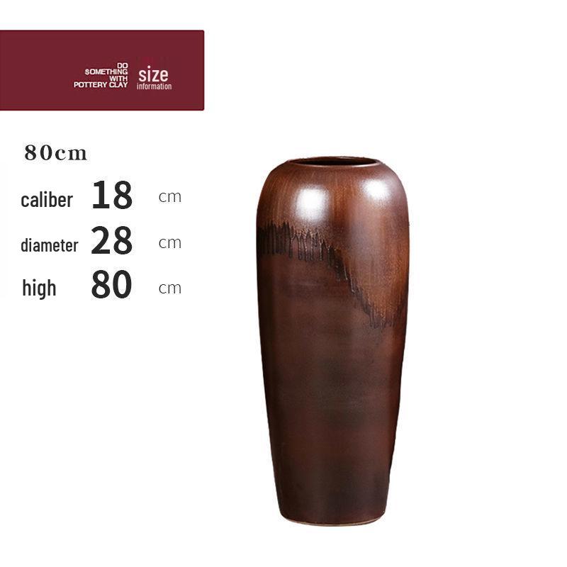 Retro Ceramic Floor Vase for Living Room and Hotel Décor