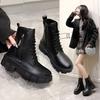 New Boots Ladies Lace-Up Shoes For Women Warm Platform Zipper Ankle Boots Soft Women Shoes Winter Boots Fashion Botas Muje