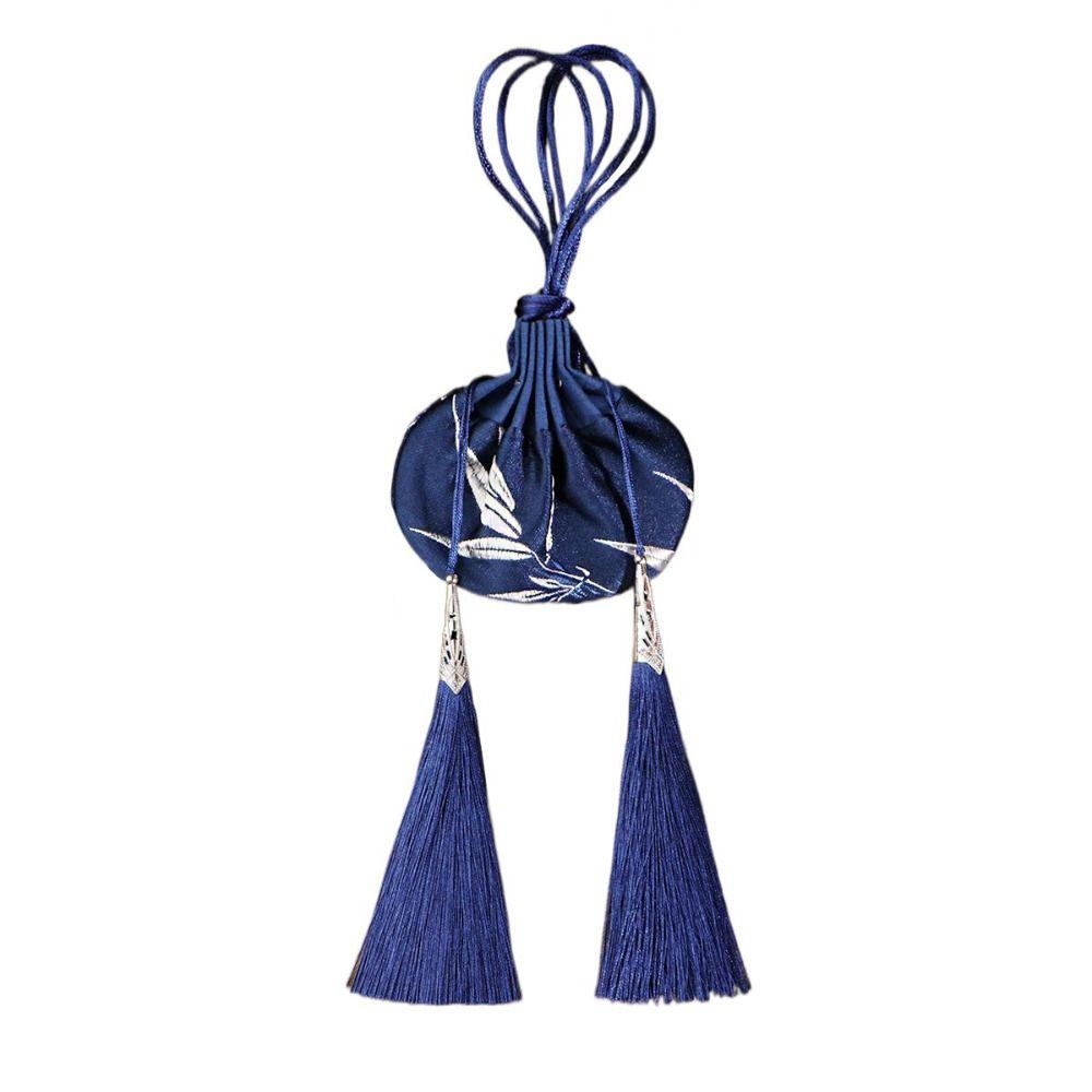 Elegant Jewelery Drawstring Bag with Tassel Retro Brocade Pouch Empty Sachet  Hanfu Accessories