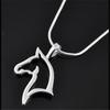 Hollow Horse Head Shaped Pendant Chain Necklace
