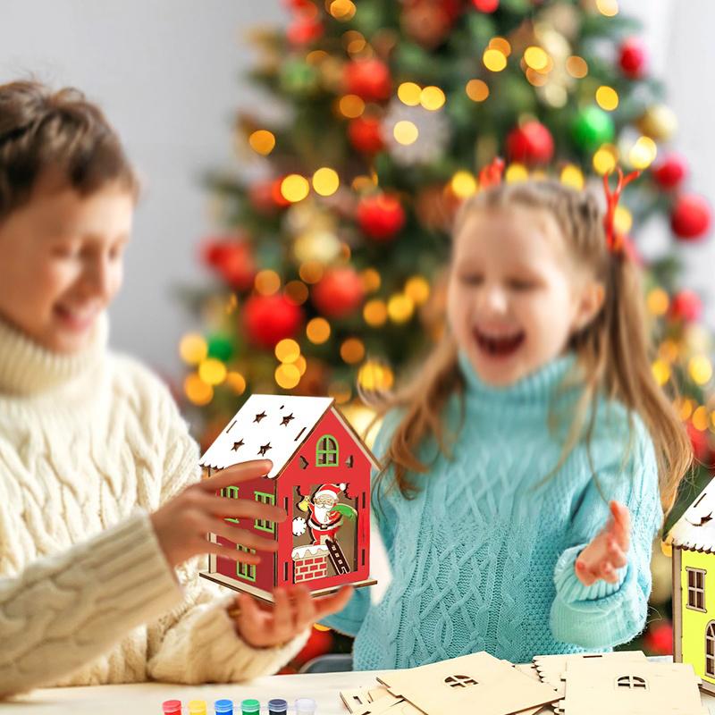 1/3/5PCS DIY DIY Graffiti Ornaments Funny 3D Jigsaw Puzzle Educational Toys Christmas Decorations Parent-Child Games Christmas