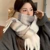 Warm Long Tassel Scarves Mohair Neck Warmer New Shawl Wrap  Autumn and Winter