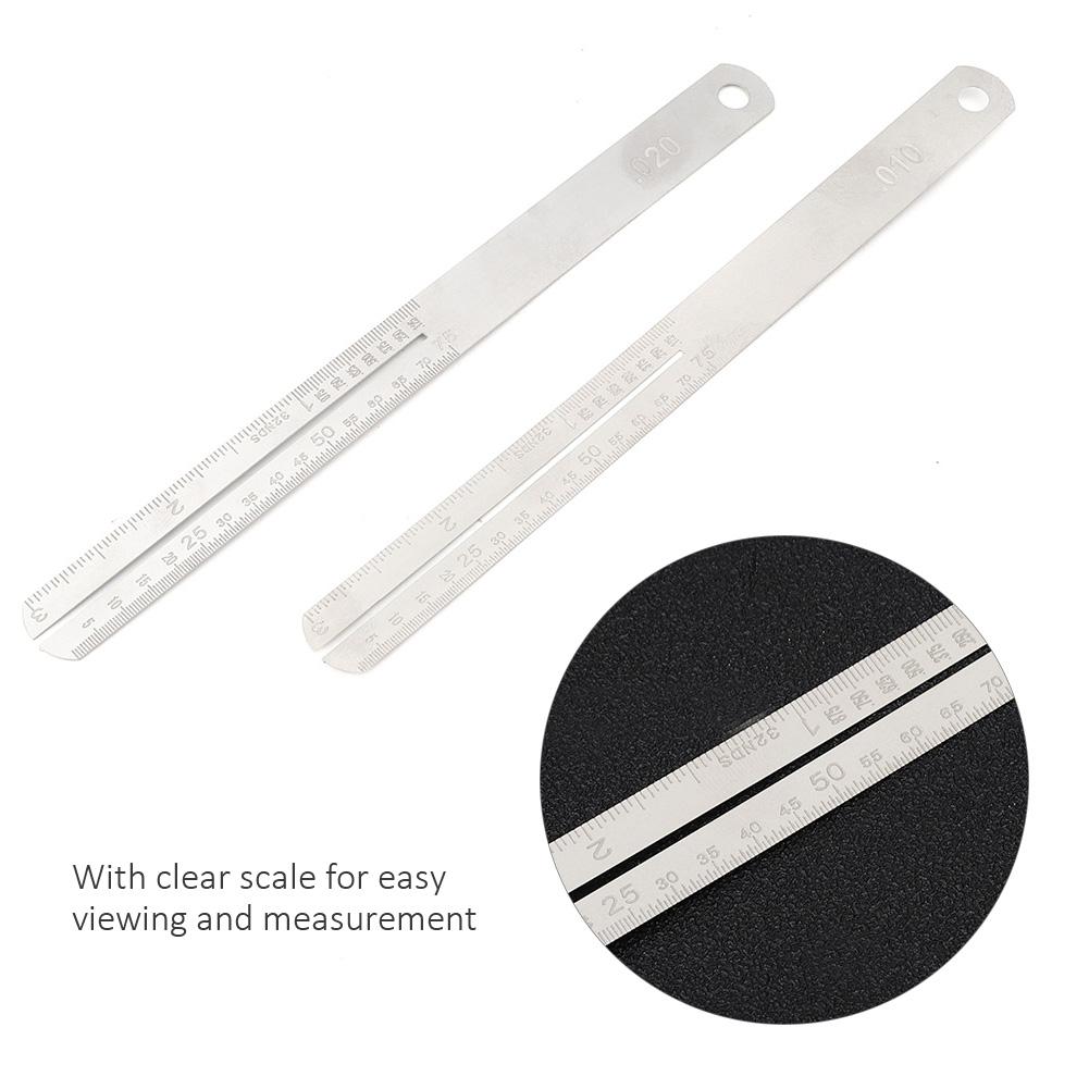 2Pcs Fingerboard Fret Protector Stainless Steel Fretboard Guard Repair Tool with Scale