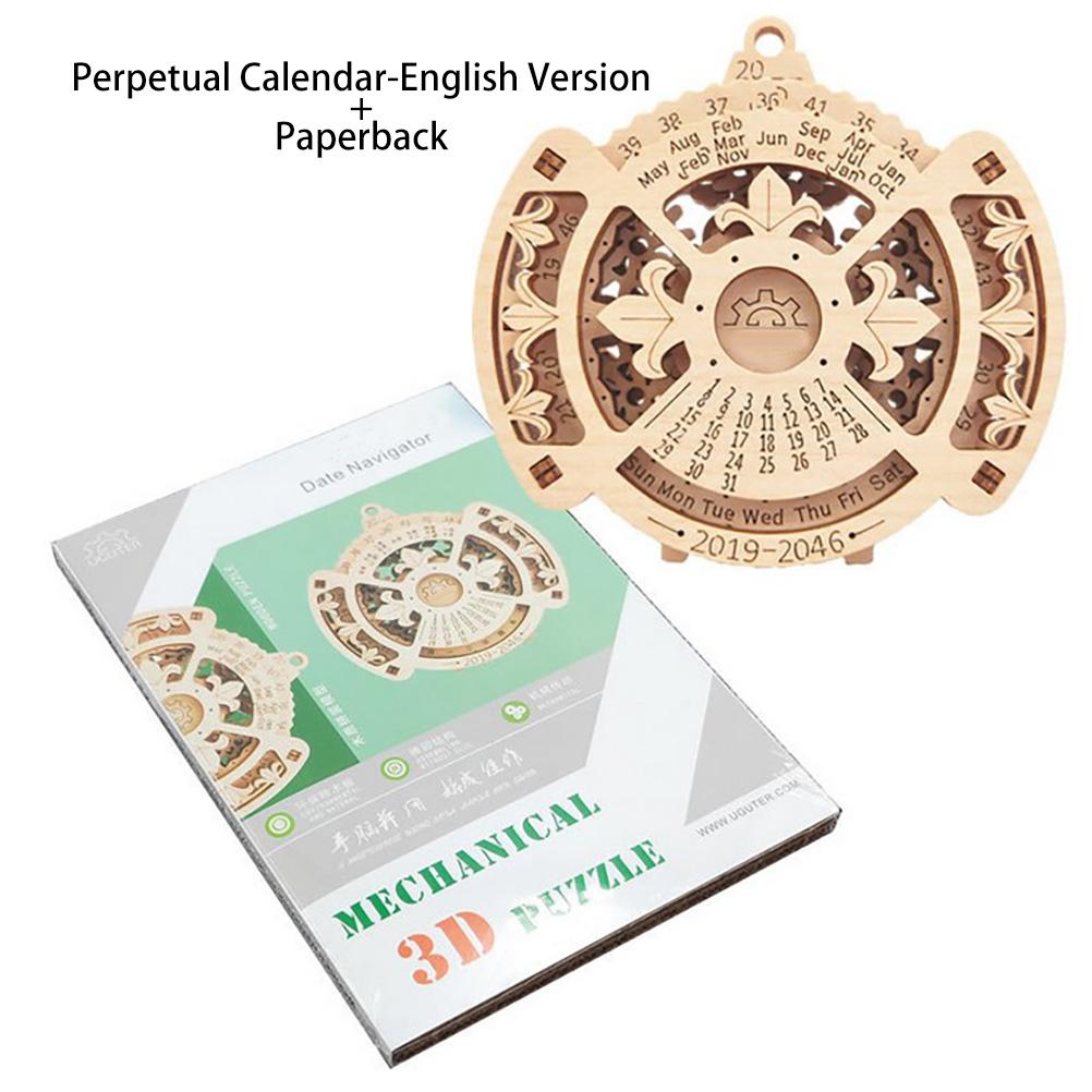 Настенный календарь 2021 Вечный календарь Деревянный подвесной календарь Регулируемый календарь для дома офиса школы