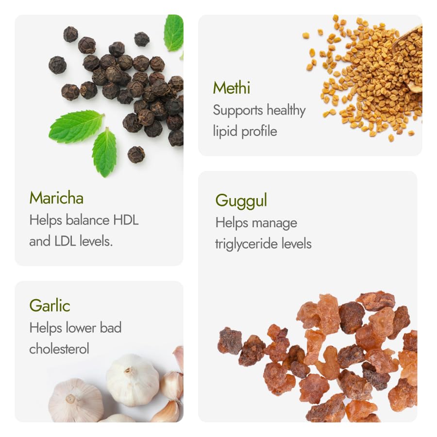 Kapiva Cholest Fit Capsules 60  Pack 500MG Ayurvedic Supplement for Cholesterol Support