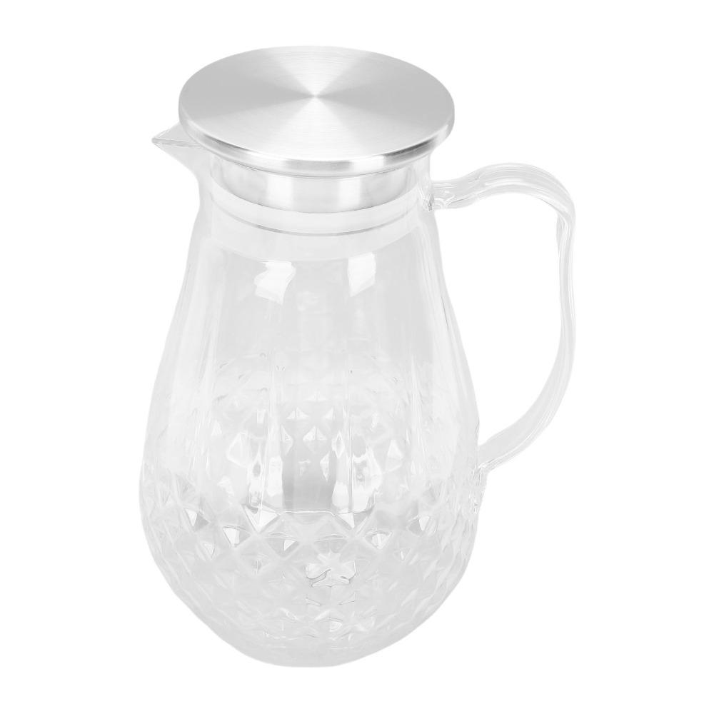 With Handle Clear Beverage Pitcher 1500ml Heat Proof Water Jug Household Use