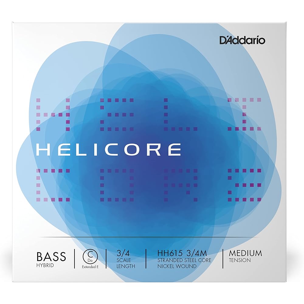 D Addario Daddario Rose String for Wood Bass (Double Bass) Helicore Hybrid C-String HH615 3/4M Me...