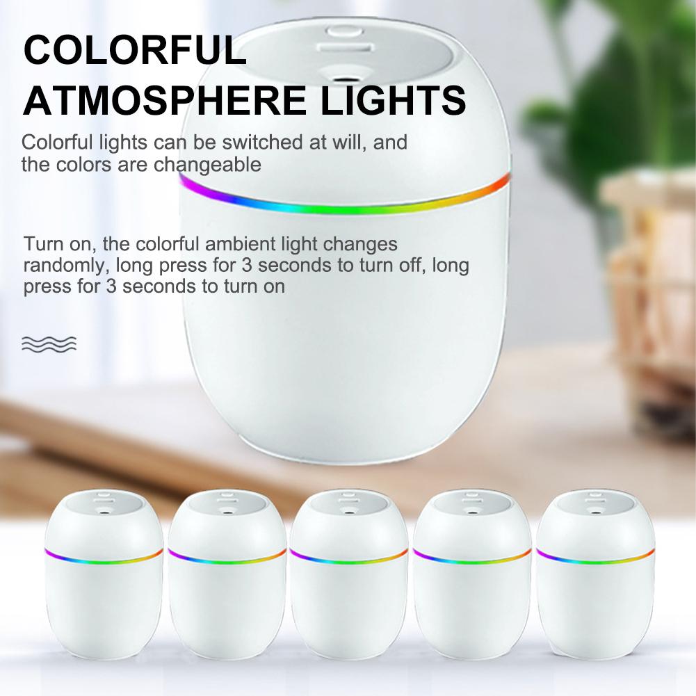 Mini humidificateur portable USB pour voiture, bureau, chambre, arrêt automatique, 2 modes de brumisation, ultra silencieux, 220 ml, blanc | Leroy Merlin