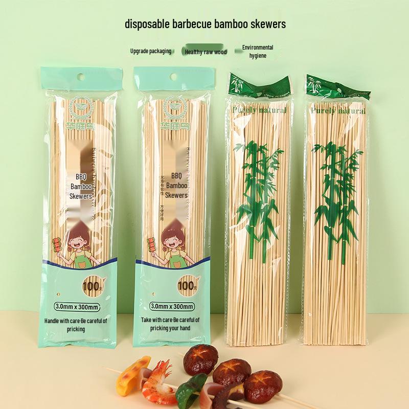 Bamboo Skewers Pack: Disposable BBQ, Lamb, Mala Tang & Chuan Chuan Xiang Skewers for Outdoor Cooking