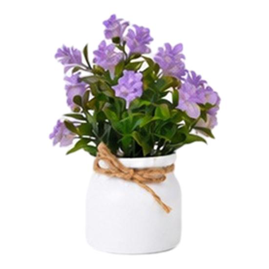 Mini Simulated Potted Plant, Maintenance-Free Desktop Decor, Rustic Style Mini Flower Pots, for Office Bathroom Bookshelf Spaces