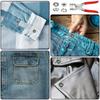 All-in-One Heavy-Duty Snap Fastener Kit with Ergonomic Press Tool & Clear Storage Box - White & Red Color-Coded Buttons & Press System