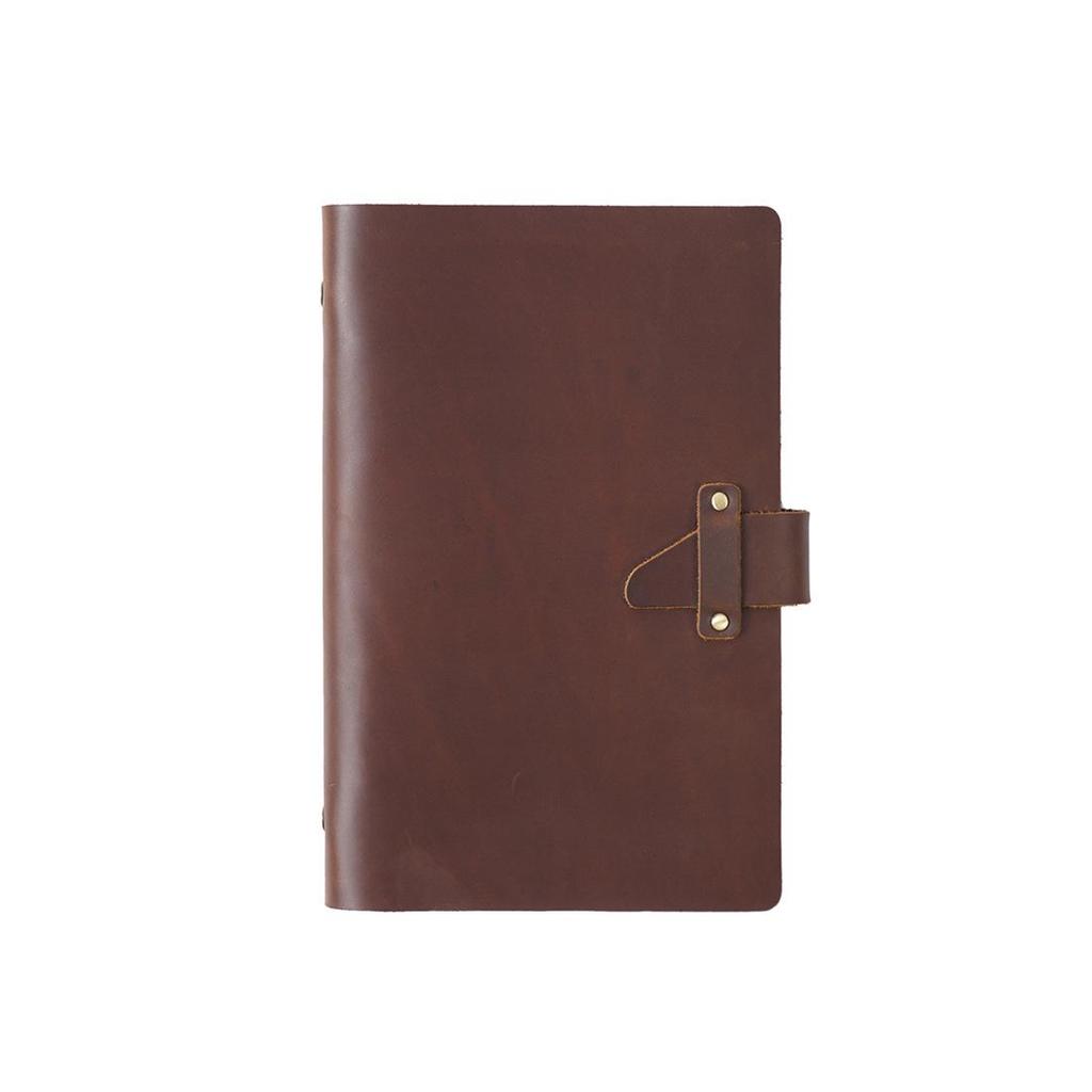 Genuine Leather A5 Business Planner Binder - Retro Style