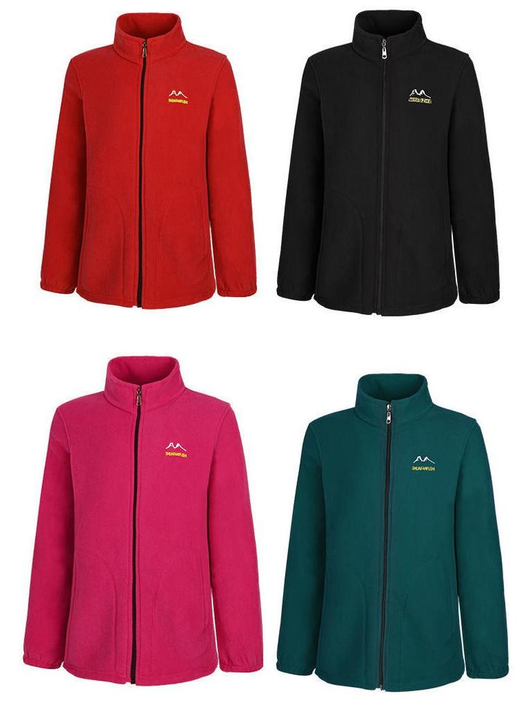 2024 Spring & Autumn Plus Size Fleece Jacket for Middle-aged & Elderly Women, Thickened Casual Cardigan for Moms