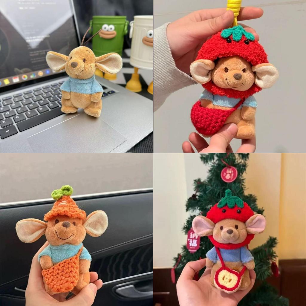 Adorable Plush Keychain Doll Bag For Birthdays Soft Mouse Style Cute Accessory