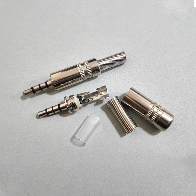 1-10PCS Metal 3.5mm Male Headphone Plug Mono Stereo Audio Solder Cable Connector 3.5 2Pole 3Pole 4Pole Earphone Jack Adapter