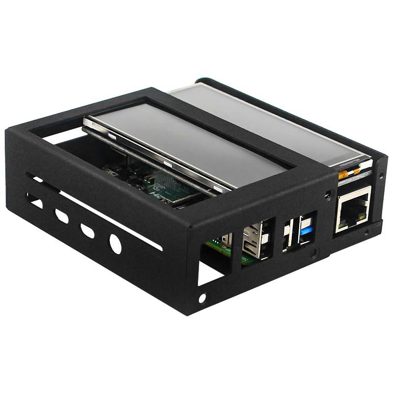 Raspberry Pi 4B: 3.5" Resistive Touchscreen with Upgrade Fan, Sturdy Metal Case, Durable Design, Includes Screwdriver