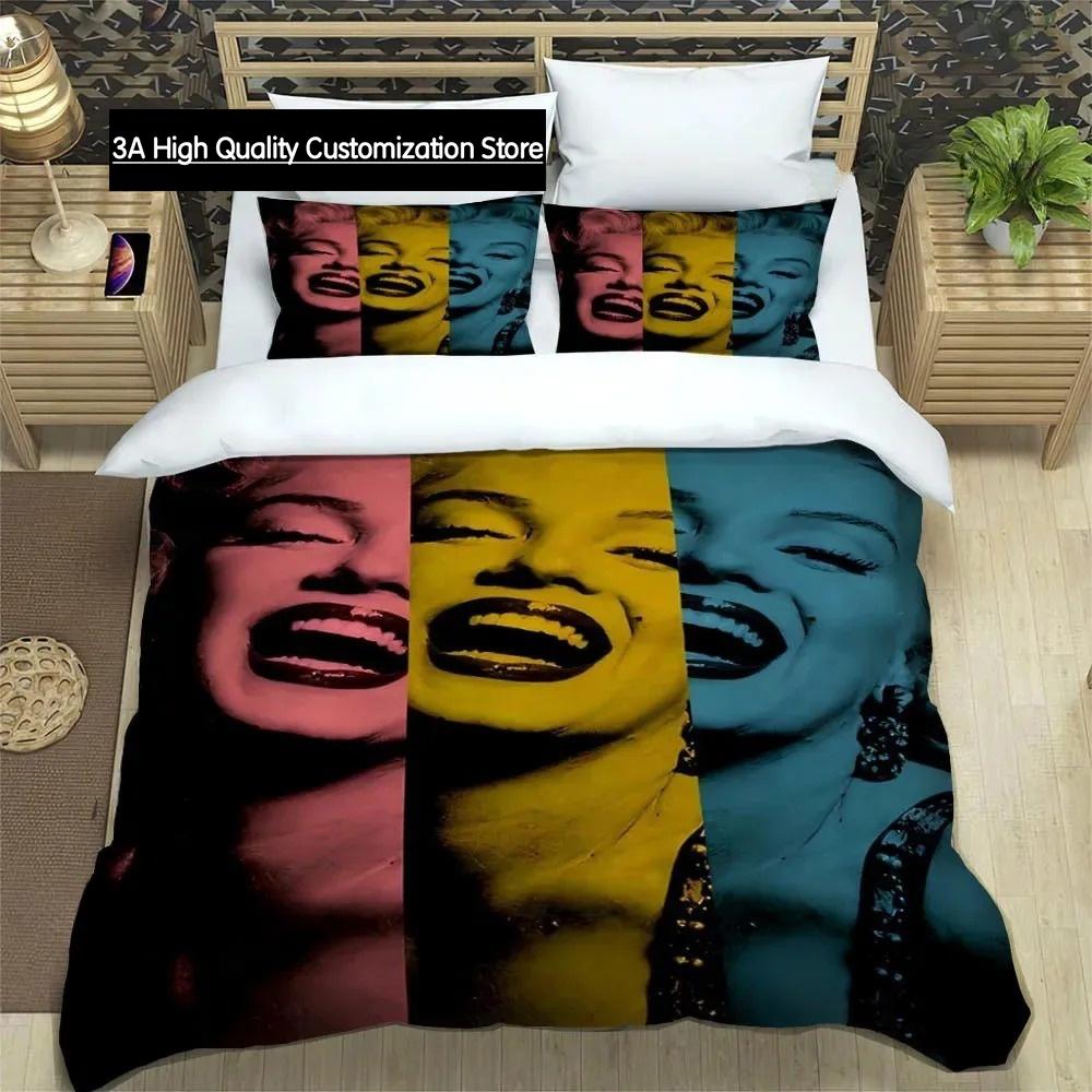 

Marilyn Monroe printed Bedding Sets exquisite bed supplies set duvet cover comforter set bedding set luxury Birthday Gift 135x200cm