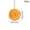 50 Pcs DIY Christmas Ornaments Rustic Orange Slice Paper Decorations with Hemp Rope for Fireplaces Wreath Hanging