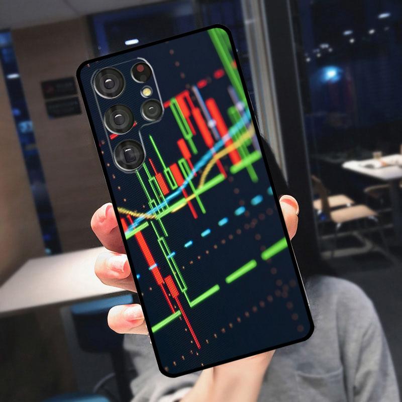 Trade Investment Forex Stock Market Cover For Samsung Galaxy S25 Ultra S23 S21 S22 S20 S24 Ultra S9 S10 Plus S24 FE Phone Case