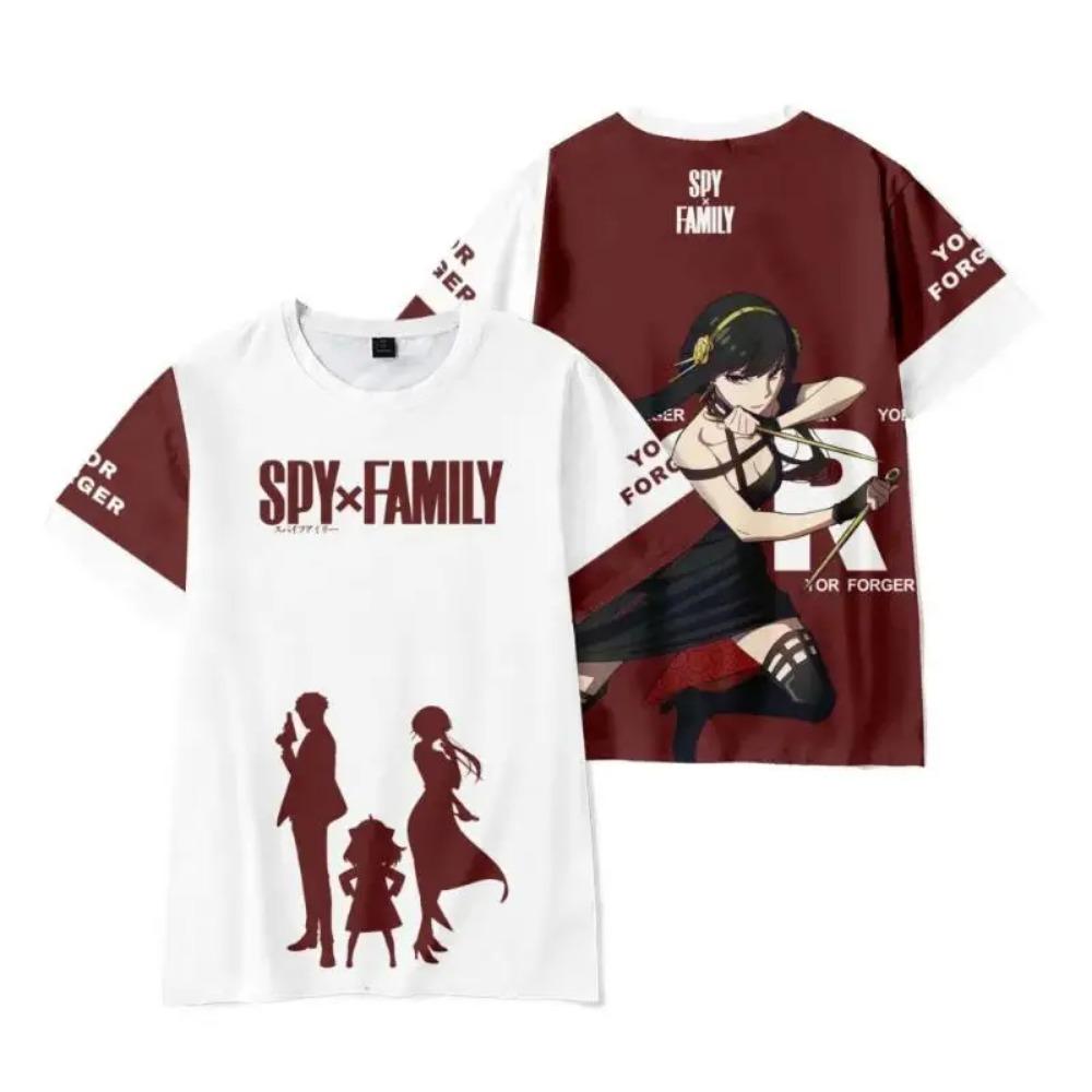 Spy X Family 3D-Druck T-Shirts Anime Harajuku Kawaii Mädchen Anya Jungen Cosplay Übergroßes T-Shirt Oberteile Tees Geschenk Kindergeschenk Kleidung