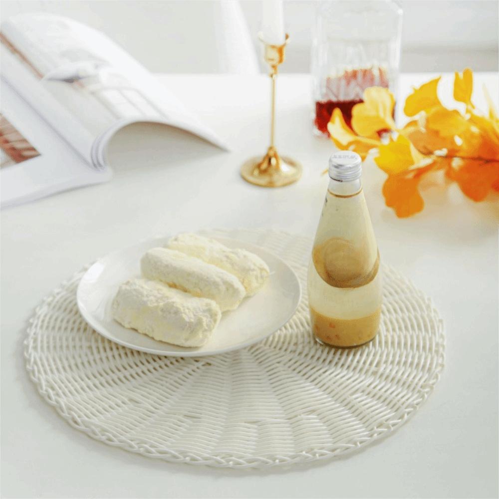 Imitation Rattan Heat-insulating Pad Round Coaster Dining Table Decoration Pot Holder Hot Bowl