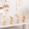 Artikulierte Holztiere & Figuren Spielzeug, Miniatur posierbare Holzpuppen für Schreibtischdekoration & Kinderspiel
