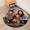 Custom Name All Creatures Great and Small Printed Round Rug Carpet Chair Rug Area Rug Entryway Doormats,for Office Chair Living Room Bedroom Kitchen R